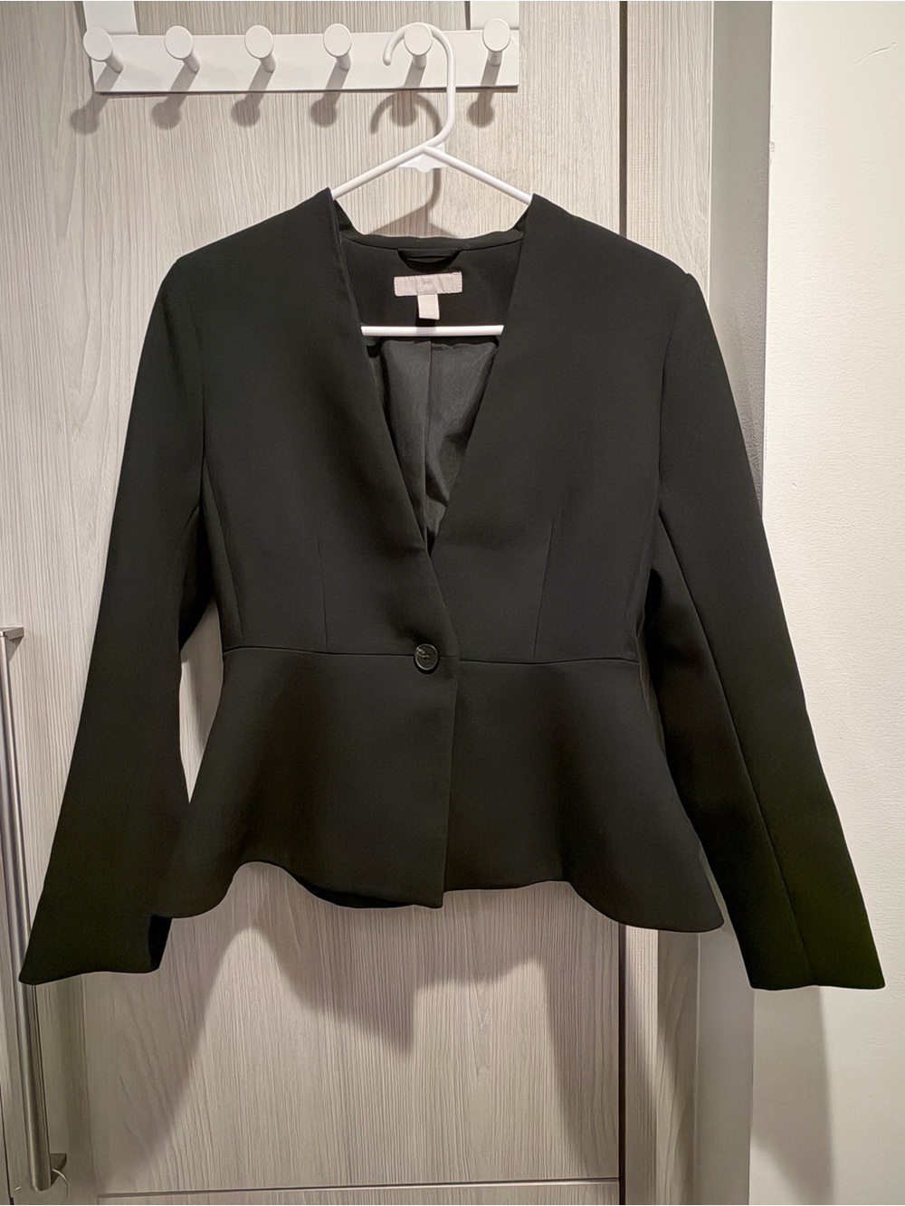 Black Peplum Blazer Jacket Size S
